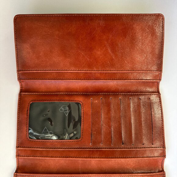 ALDO Ladies Genuine Leather 7.25" x 4" Trifold Wing Wallet - Picture 5 of 6